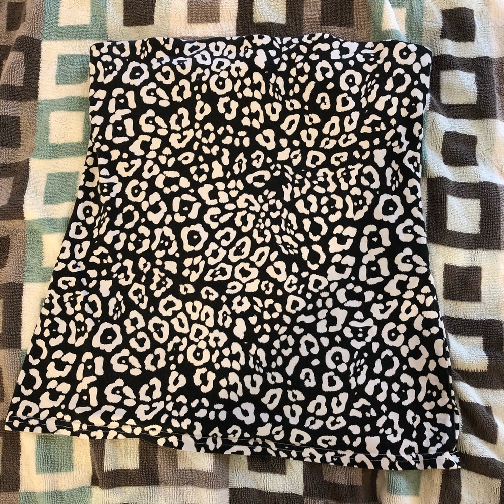 Cheetah Print Strapless Shirt